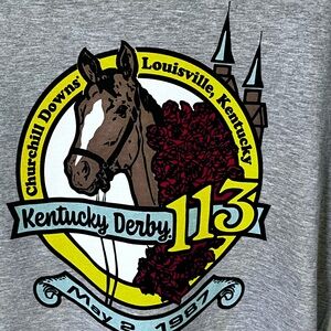 Kentucky Derby Grey Graphic Tee.